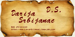 Darija Srbijanac vizit kartica